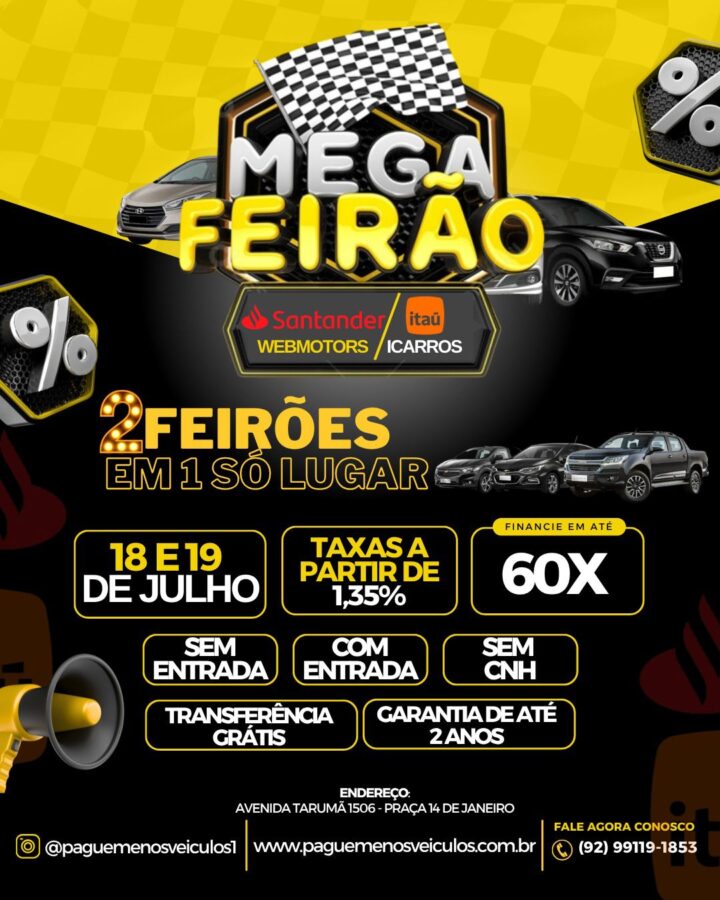 Mega Feirão Pague Menos Veículos